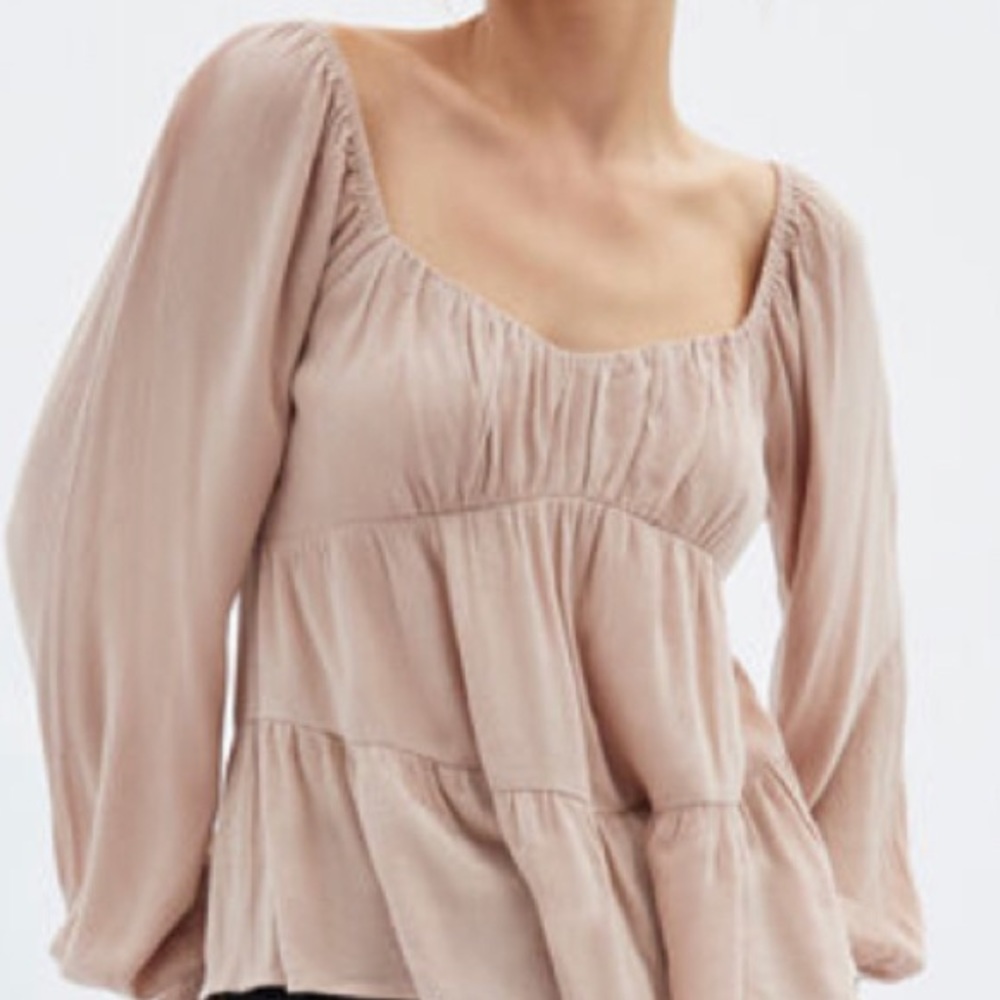 Pacsun Long Sleeve Tiered Babydoll Top